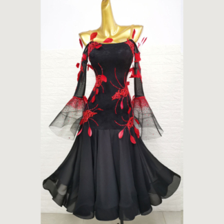 black ballroom and smooth dance dress