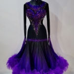 purple ballroom dance dress
