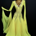 Yellow ballroom and smooth dance dress