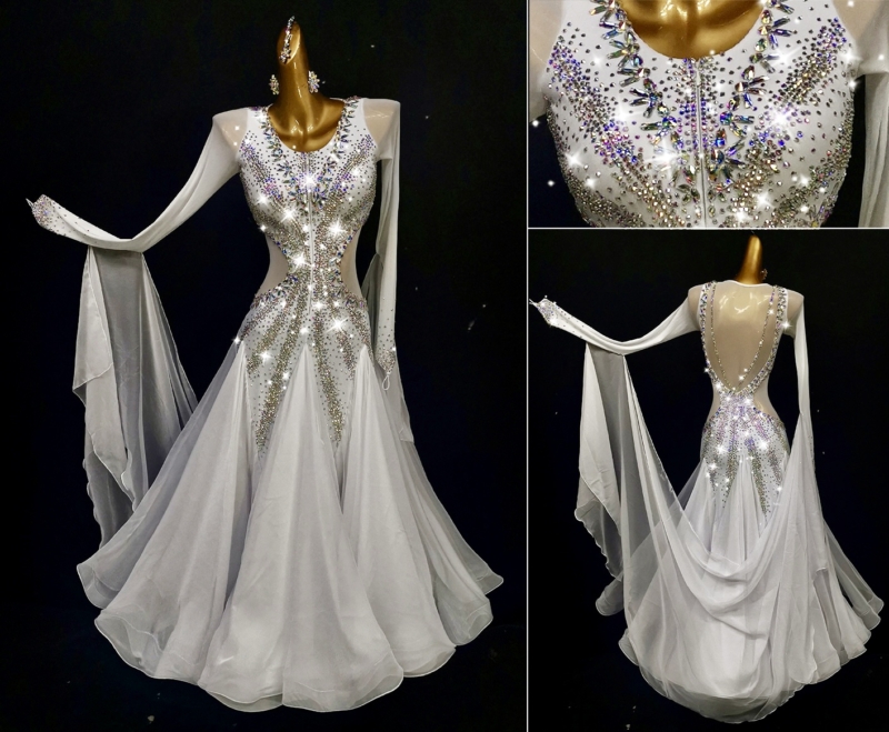 B0015A-front white ballroom gown