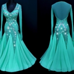 turquoise ballroom dance dress