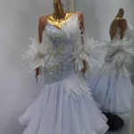 white ballroom dance dress