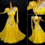 yellow ballroom dance dress