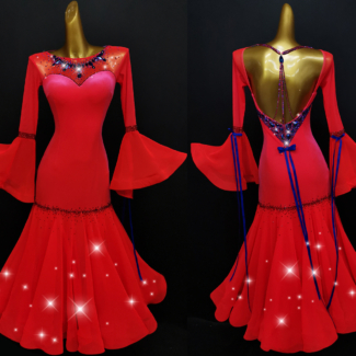 Red Velvet Ballroom and Smooth Dance Dress