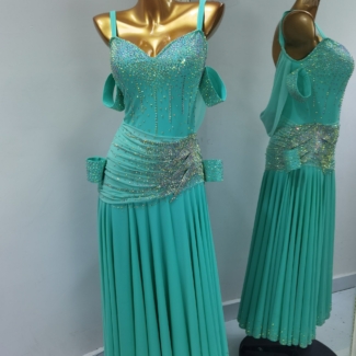 turquoise ballroom dance dress