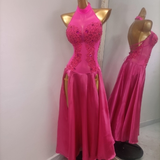 pink smooth dance dress