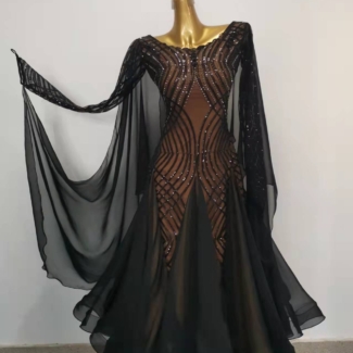 black ballroom and smooth dance dress