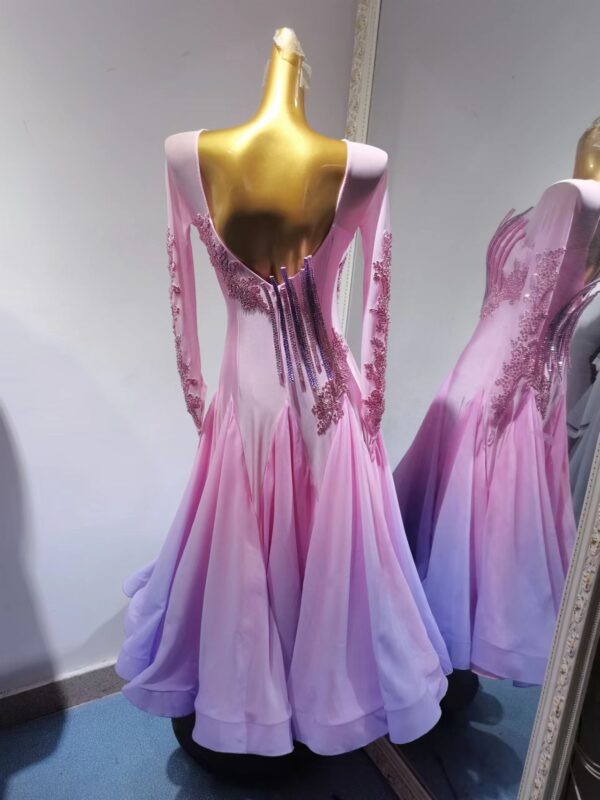 Ombre pink and purple ballroom and smooth dance dress - Image 2