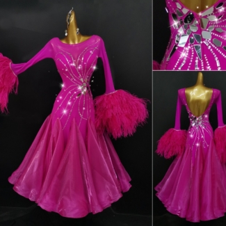 Fuchsia Pink Ballroom and Smooth Dance Dress
