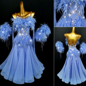 Dance Dress with Feathers