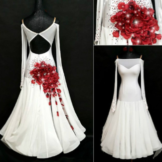white ballroom dress
