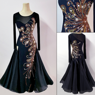 ballroom dress with crystals