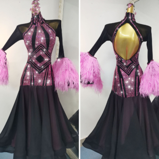 black ballroom and smooth dance dress