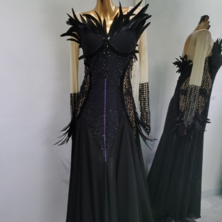 Black ballroom and smooth dance dress