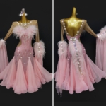 pink ballroom dance dress