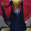 Dark blue ballroom and smooth dance dress, with or without floats - Image 3