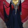 Dark blue ballroom and smooth dance dress, with or without floats - Image 2