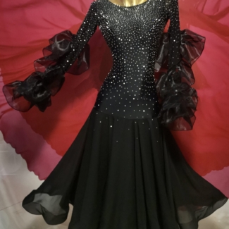 black ballroom dress