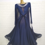 Ballroom and Smooth Dance Dress with Pearl Necklace
