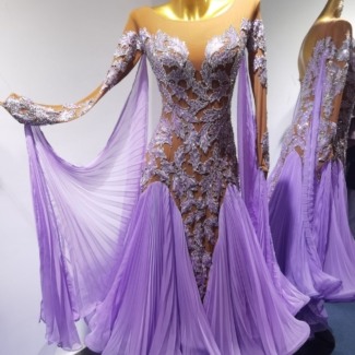 purple ballroom dance dress