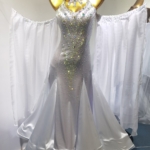 white ballroom dance dress