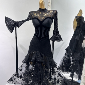 black ballroom dress