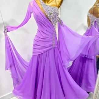 purple ballroom dance dress