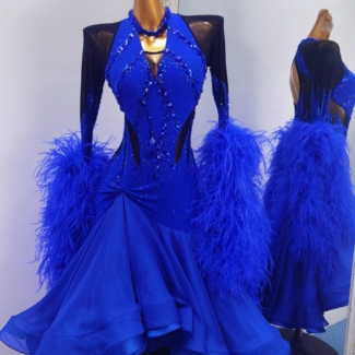 Dance Dress with Ostrich Feathers