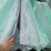 Mint green ballroom and smooth dance dress with slit - Image 3