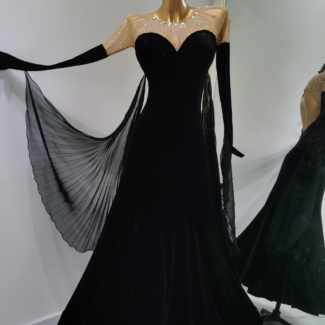 Black Velvet Ballroom and Smooth Dance Dress