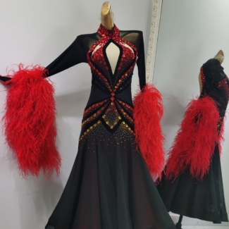 black ballroom and smooth dance dress