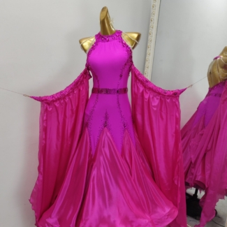 Fuchsia Pink Ballroom and Smooth Dance Dress