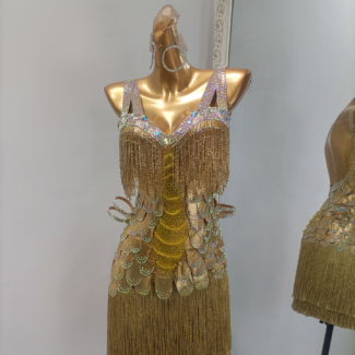 Gold Latin Dance Dress