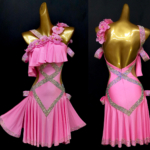 pink latin dance dress