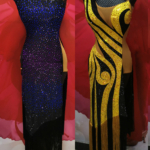 two in one latin dance dress