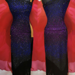 ombre purple Latin dress
