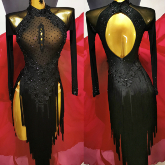 Black Latin Dance Dress
