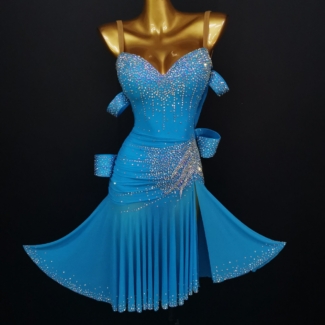 Blue Latin Dance Dress