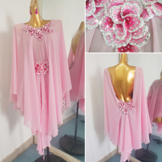 pink latin dance dress
