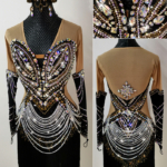 dance dress with fringe and beads
