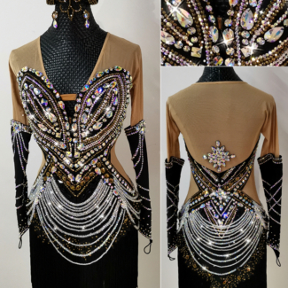 dance dress with fringe and beads