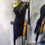 black Latin and Rhythm dance dress