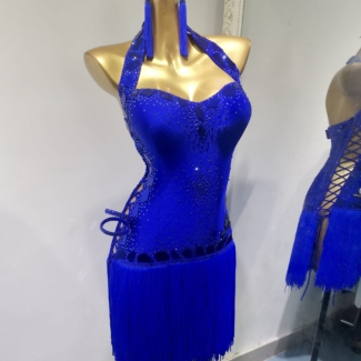 Latin and Rhythm Dance Dress with Fringe