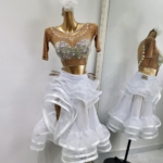 white Latin dance dress