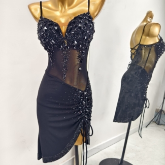 Black Latin and Rhythm dance dress